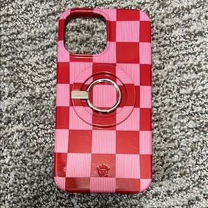 Velvet Caviar Red and Pink Checkered iPhone 13 Pro Max Case